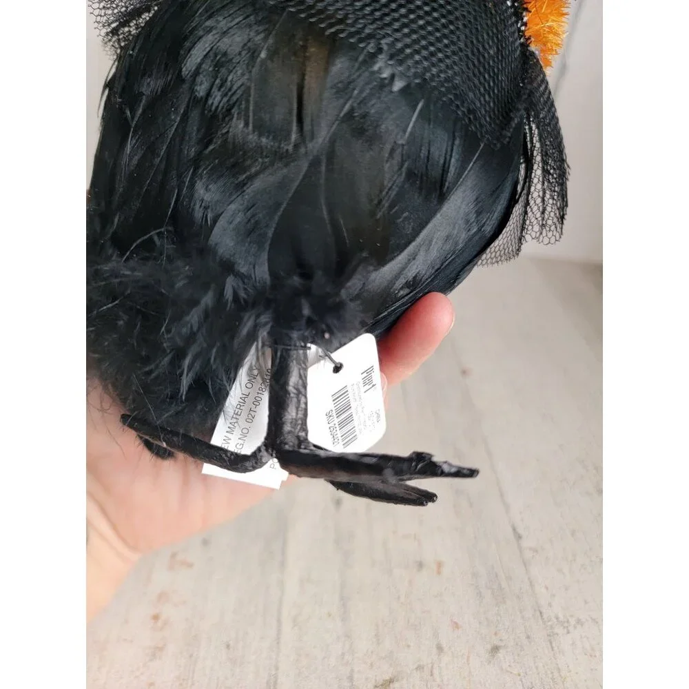 Pier 1‎ black glitter witch owl Halloween home decor prop unique